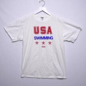 USA Swimming White T-shirt‎ Size M